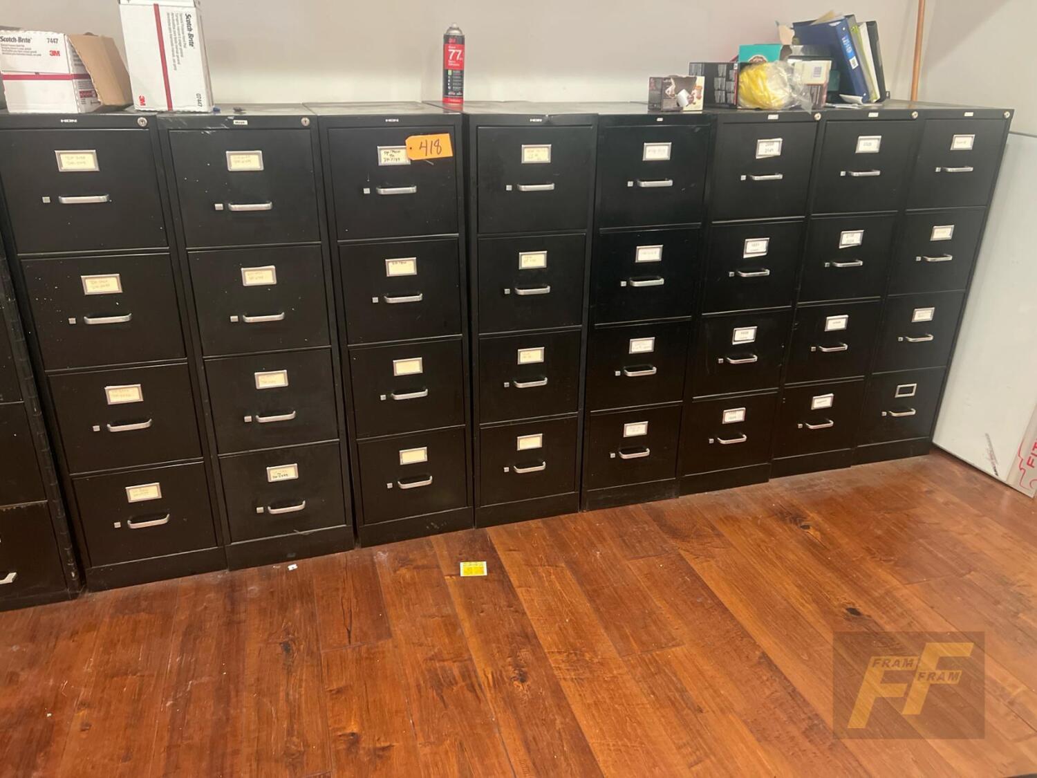 LOT OF 8 File Cabinets