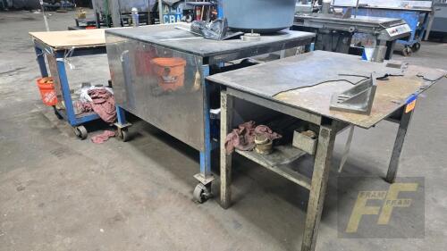 LOT OF 3 Asst'd Metal Tables