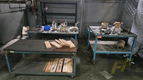 LOT OF 4 Asst'd Metal Tables