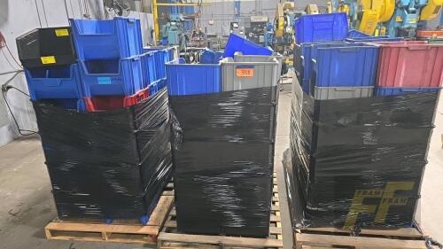 LOT OF 3 Pallets Asst'd Plastic Bins