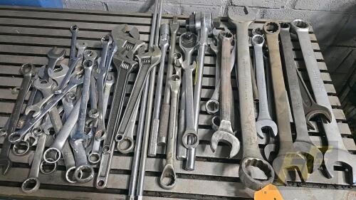 LOT OF Asst'd Large Wrenches and Ratchets