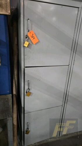 3 Door Storage Cabinet, 24in x 24in x 74in