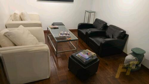4 Club Chairs, 2 Ottomans, Table, 2 Frames