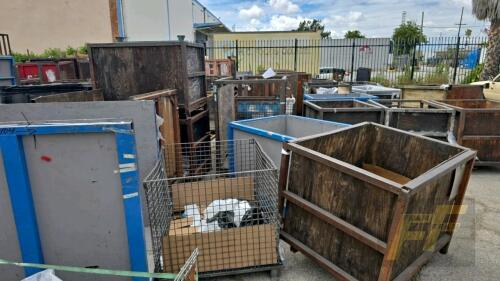 LOT OF 34 Asst'd Metal Material Bins and Racks