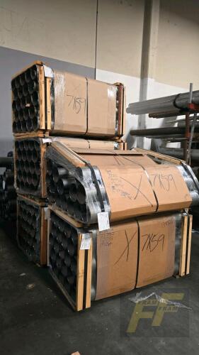 LOT OF 156 Pieces, (46) 6in x 63in, (110) 7in x 59in, Carbon Steel Pipes