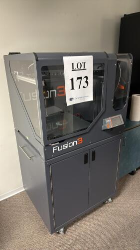 FUSION 3 3D PRINTER MODEL: F410 SN: 7291 WITH ROLLING CABINET AND 3D ...
