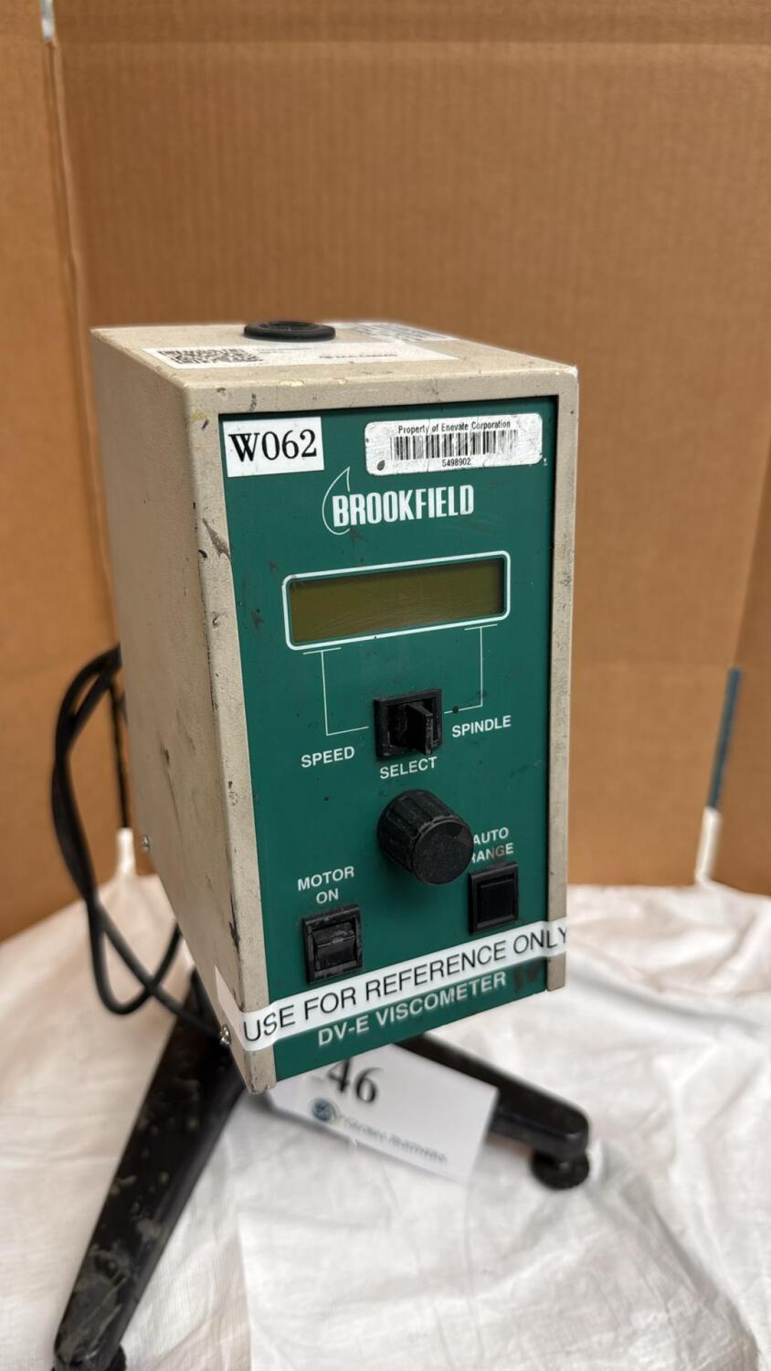 BROOKFIELD VISCOMETER MODEL: RVDVE