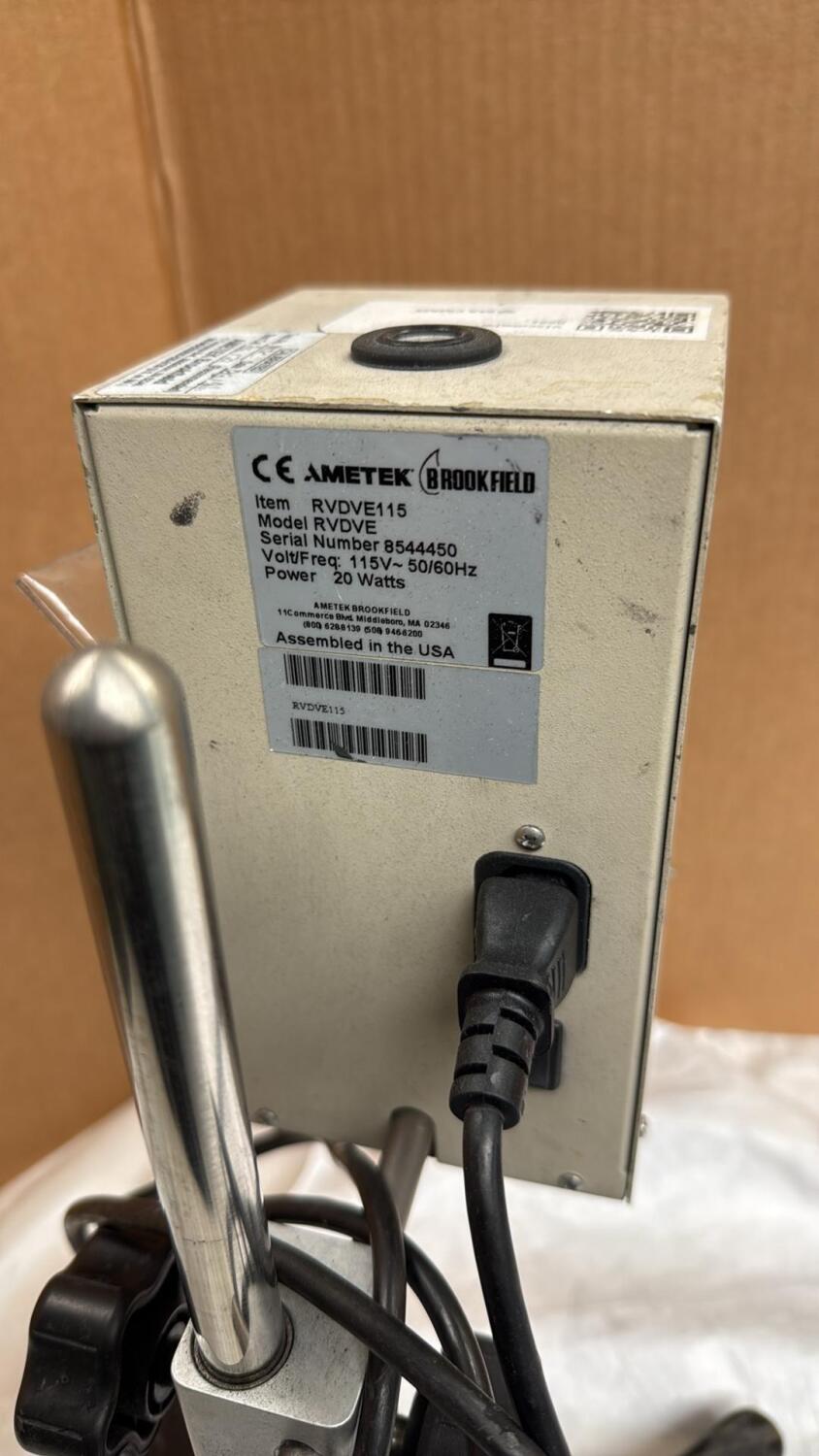 BROOKFIELD VISCOMETER MODEL: RVDVE