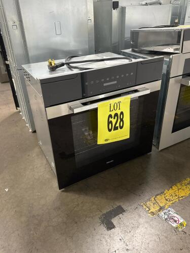 Miele H7280BP Single Built-in Wall Oven, featuring convection, 2.97 cu. ft. capacity, stainless steel finish, self-clean (pyrolytic), DirectSensor controls,120/240V or 120/208V options, 6.5 kW max power, manufactured in Germany, Serial: 191689327.