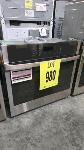 GE JTS3000SN1SS 30" Stainless Steel Built-In Electric Wall Oven, featuring a 5.0 cu. ft. capacity, touch controls, self-clean function, hidden bake element, Sabbath mode, ADA compliant, 240V electrical requirement, overall dimensions 28 3/4" H x 29 3/4" W