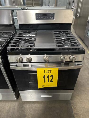 GE JGBS66REKSS 30in FREESTANDING GAS RANGE SS, S/N-DS129144P RETAIL $979