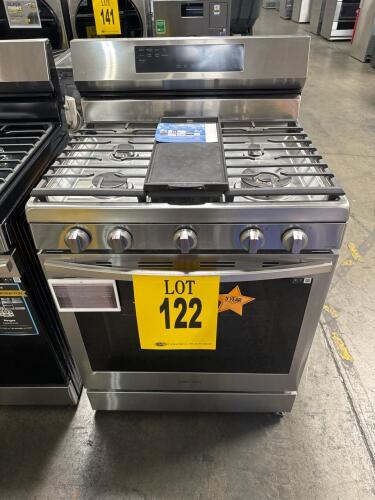 SAMSUNG NX60A6711SS 30 Inch Freestanding Gas Smart Range with 5 Sealed Burners, SS S/N-0JAY7DDR301301Y RETAIL $1299