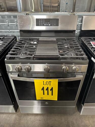 GE PGB935YP2FS 30in GAS SMART RANGE 5 BURNERS SS, S/N-HZ189841P RETAIL $1599