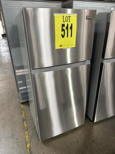 Avanti FF14D3S-4 14 cu ft Frost Free Top-Freezer Refrigerator, Stainless Steel, Energy Star certified, 10.53 cu ft refrigerator capacity, 3.67 cu ft freezer, R600a refrigerant, 115V/60Hz, 2 glass shelves, 2 crisper drawers, door bins, LED interior light, 