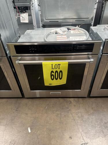 KITCHENAID KOSE500ESS20 30" Built-In Electric Single Wall Oven with Even-Heat&trade; True Convection, 5.0 cu. ft. capacity, Glass-Touch Display with Control Lock Function, Adjustable Self-Cleaning Cycle, SatinGlide&trade; Roll-Out Extension Rack, Serial Number: DB301