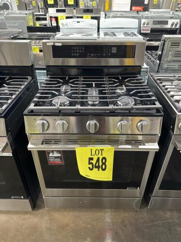 LG LRGN6325X /00 6.3 cu. ft. Gas Range featuring ProBake Convection, Air Fry, Air Sous Vide, EasyClean, Self Clean, Convection Bake, Convection Roast, Keep Warm, Warm, Frozen Meal, Slow Cook, Proof, SmoothTouch Glass Touch and Knobs, ThinQ Smart Technolog