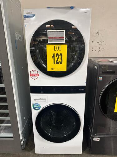 LG WKGX201HWA 27in FRONT LOAD WASHTOWER WHITE S/N-110KWXD7R858 RETAIL $2859