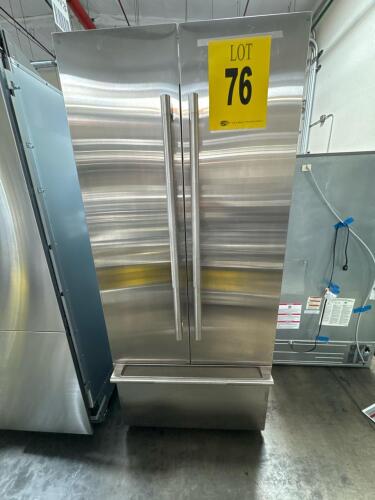 JENN-AIR JF36NXFXDE 36in BUILT-IN FRENCH DOOR REFRIGERATOR SS, S/N-KB2409713 RETAIL $10,299