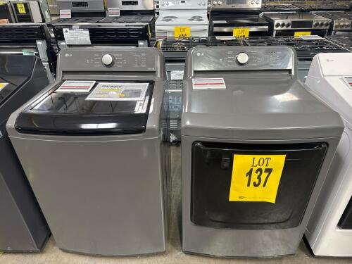 LG WASHER AND DRYER, WT6105CM S/N-311TWQW11652 / DLG6101M S/N-505KWQW76924