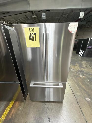 LG Studio SRFB27S3/00 27 cu ft Smart Counter-Depth MAX French Door Refrigerator with stainless steel finish, 70.25" height, 35.75" width, 31.63" depth, Energy Verified, R600a refrigerant, WiFi-enabled ThinQ smart features, Linear Cooling, Door Cooling+, i