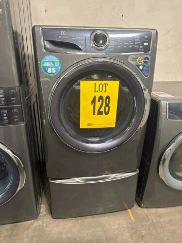 ELECTROLUX ELFW7637AT 27in FRONT LOAD WASHER W/PEDESTAL S/N-4C23502547, 4S53105844 RETAIL $1849
