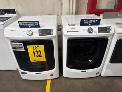 MAYTAG WHASHER AND DRYER, MHW5630HW3 S/N-CB3301153, MGD5630HW3 S/N-MB4407204