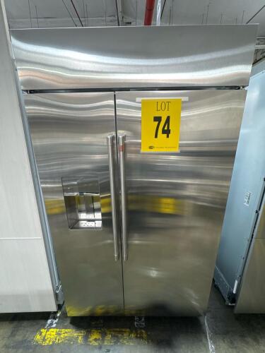 CAFE CSB48YP2NS1 48in SMART BUILT-IN SIDE=BYSIDE REFRIGERATOR W/DISPENSER SS, S/N-DV033047 RETAIL $11,729