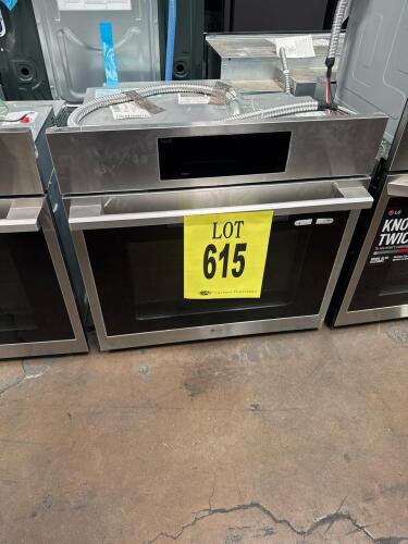LG WSES4728F 4.7 cu. ft. Electric Wall Oven featuring InstaView&reg; Window, 7" TFT LCD Glass Touch Display, True Convection, EasyClean&reg; + Self Clean, ThinQ&reg; Technology with Wi-Fi Connectivity, Stainless Steel with PrintProof&trade; Finish, Serial Number: 303KMCB19