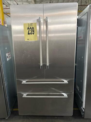 Thermador T42BT120NS 42" Built-in French Door Refrigerator-Freezer featuring ThermaFlex&trade; Drawer, 23.1 cu. ft. total capacity, internal ice maker and water dispenser, ENERGY STAR&reg; certified, dual compressor cooling system, LED theater lighting, Wi-Fi enabl