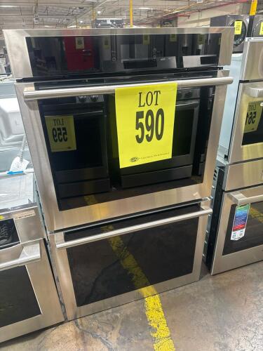 Electrolux ECWD3012ASB 30" Electric Double Wall Oven featuring Air Sous Vide Technology, Steam Bake &amp; Steam Roast, Built-In Air Fry, Advanced Convection, Full-Color Touch Controls, No Preheat Option, Temperature Probe, Luxury-Glide&reg; Oven Racks, Luxury