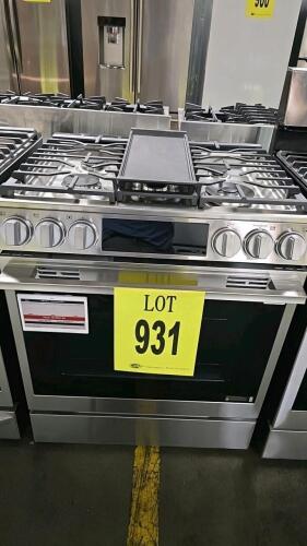 LG LSGL6337X/00 Gas Slide-In Range featuring 5 burners, including UltraHeat&trade; 22K BTU dual power burner, 6.3 cu. ft. oven capacity, ProBake Convection&reg;, Air Fry, EasyClean&reg; and Self Clean options, InstaView&reg; Window, LED Illuminated Flex Control Knobs, LG T
