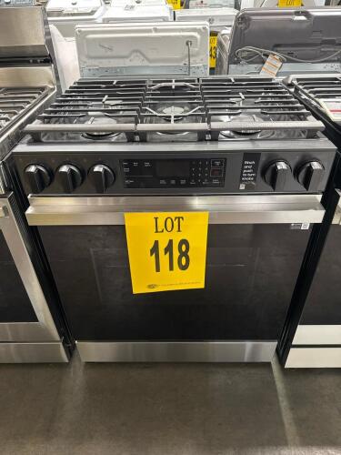 SAMSUNG NSG6DG8100SR 30IN BESPOKE SMART GAS RANGE SS, S/N-0LMW7DAX50029H RETAIL $1299