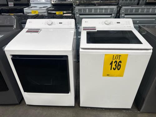 LG WASHER AND DRYER, WT8200CW S/N-411TWXD50818 / DLG8201W S/N-412KWRE4S86