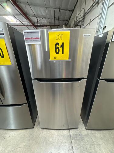 FRIGIDAIRE FFTR1835VS 30in TOP FREEZER REFRIGERATOR SS, S/N-BA53819456 RETAIL $1099