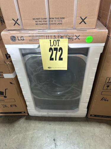 LG Front Load Dryer featuring 7.4 cu. ft. capacity, AI Sensor Dry&trade;, Wi-Fi Connectivity, SmartDiagnosis&trade;, FlowSense&trade; Duct Clogging Indicator, Aluminized Alloy Steel Drum, Digital Touch Controls, ENERGY STAR Certified, 240V, 60Hz, 26A.,MODEL: SERIAL: 505KWG