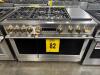 MONOGRAM ZGP486NDTSS STATEMENT FREESTANDING GAS 48in 6 BURNERS DUAL OVEN, RANGE SS, S/N-SVVS903037P RETAIL $11,600