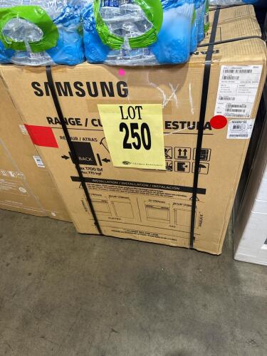 Samsung NE63B8611SS Electric Range featuring an induction cooktop, Convection+ oven, 6.3 cu. ft. capacity, fingerprint-resistant stainless steel finish, Wi-Fi connectivity, voice control, self & steam clean options, hidden bake element, child safety lock,