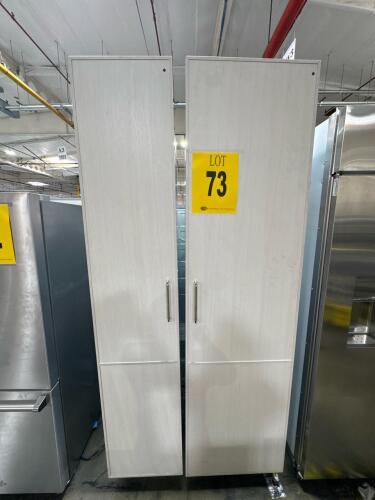 MONOGRAM SET, ZIR241NPNII 24in COLUMN REFRIGERATOR AND ZIF181NPNII 18in COLUMN FREEZER PANEL REATY S/N- SR033038, MR034793 RETAIL $ 16,300