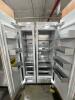 MONOGRAM SET, ZIR241NPNII 24in COLUMN REFRIGERATOR AND ZIF181NPNII 18in COLUMN FREEZER PANEL REATY S/N- SR033038, MR034793 RETAIL $ 16,300 - 2