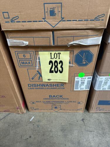 Monogram ZDT925SINII built-in dishwasher, adjustable racks, and stainless steel tub. S/N-SA807818B