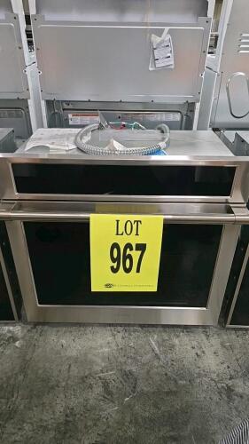 Monogram 30" Built-In Single Electric Convection Wall Oven, Model ZTS90DPSN2SS, featuring 5.0 cu. ft. capacity, SERIAL: AV113453Q, assembled in the USA, UL Listed.