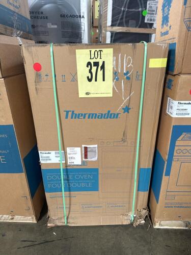 Thermador MEDS302BS 30" Double Wall Oven featuring 7.3 cu. ft. total capacity, 17 cooking modes including steam and convection, self-cleaning function, Wi-Fi (Home Connect&reg;), meat probe, SoftClose&reg; hinges, Air Fry, Maxbroil&reg; 4,800 Watts, Fast Pre-Heat, St