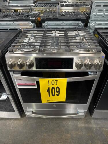GE PROFILE PGS930YPFS 30in SMART FRONT-CONTROL GAS RANGE SS, S/N-RR94441P RETAIL $2799