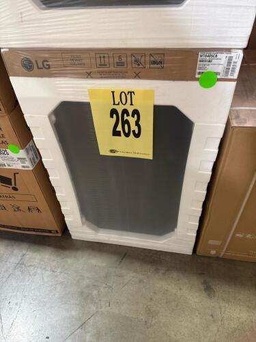 LG WT8405CB 5.3 cu. ft. Top Load Washer featuring 4-Way&reg; Agitator, EasyUnload&trade; design, AI Fabric Sensor, Smart Pairing&trade;, TurboWash3D&trade; Technology, ThinQ&reg; Smart Technology, ENERGY STAR&reg; Certified. Serial Number: S/NO: 510TNPC1Z760.