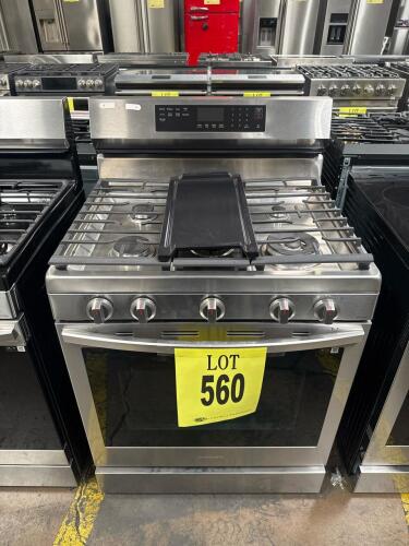 SAMSUNG NX60A6711SS 30in GAS SMART FREESTANDING RANGE SS, S/N-0J4Y7DDR303000X RETAIL $1349