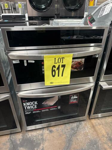 LG WCEP6427F combination wall oven featuring InstaView&reg;, True Convection, Air Fry, Smart Wi-Fi, TurboCook&trade; Speed Oven with infrared heating, and Steam Sous-Vide, S/N-304KMAN05536, $4729