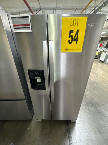 WHIRLPOOL WRS321SDHZ11 33in SIDE-BY-SIDE REFRIGERATOR SS, S/N-HRD0302836 RETAIL $1499
