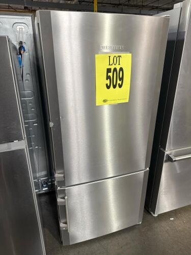 Liebherr CS 1400R-IM 30" Bottom-Freezer Refrigerator features a 12.8 cu.ft. capacity, stainless steel finish with SmartSteel, NoFrost technology, automatic IceMaker, SoftSystem door closure, adjustable glass shelves, and is manufactured in Austria. Serial