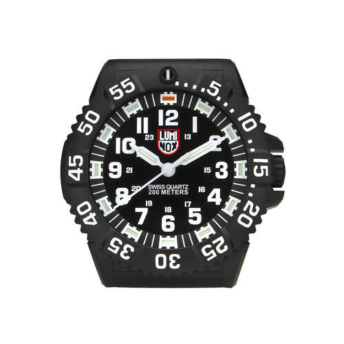 LUMINOX, BLACK PLASTIC QUARTS WALL CLOCK, LUMINOX-BIG-40-BOXED (IN ORIGINAL BOX) - MSRP: $985 US