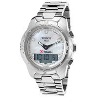 TISSOT, WOMEN'S T-TOUCH II DIAMOND ANALOG DIGITAL MULTI-FUNCTION TITANIUM WATCH, TISSOT-T0472204411600 (IN ORIGINAL BOX) - MSRP: $1525 US